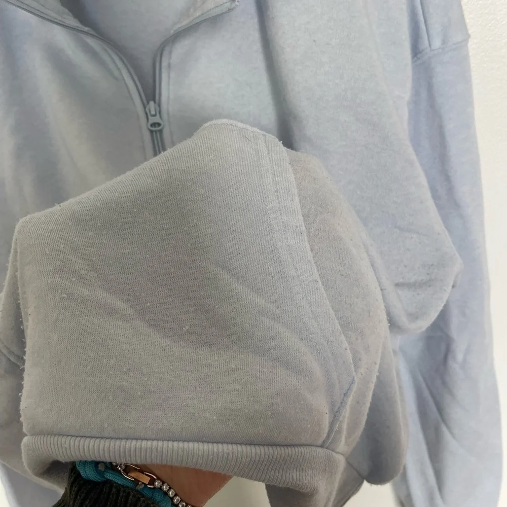 Wild Fable Half Zip Sweatshirt Baby Blue - Picture 7 of 9